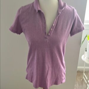 Eddie Bauer Purple Fitted Polo Shirt